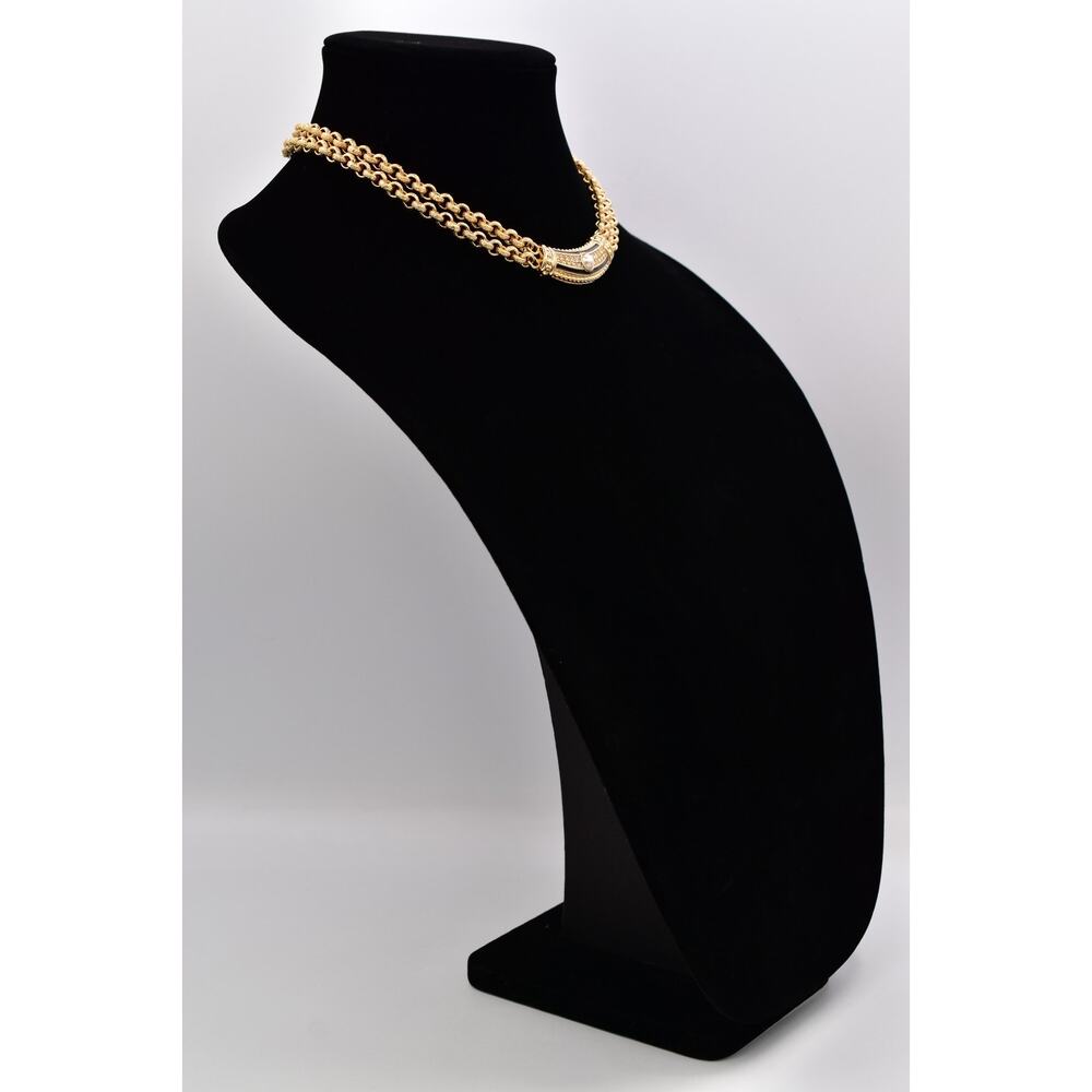 Authentic Dior Gold and Black Necklace with Pearl and Crystal Accents - Picture 4 of 12